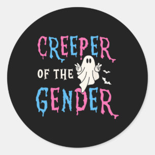 Sticker Rond Gardien Du Sexe Halloween Funny Creeper Genre Re