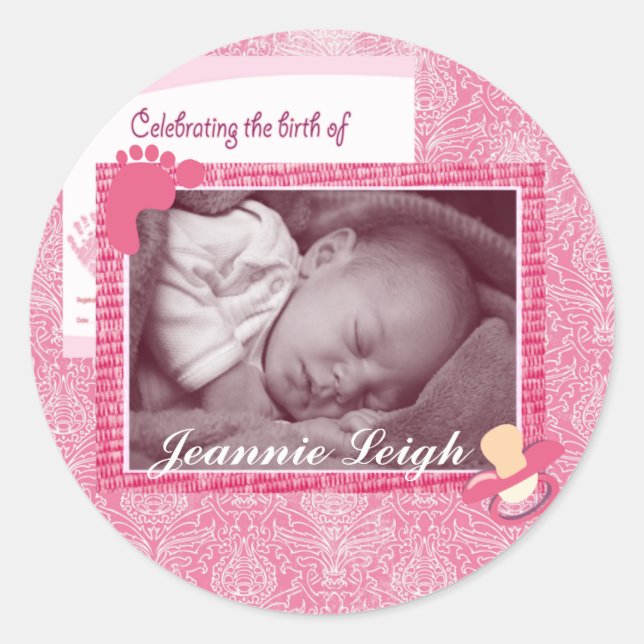 Sticker Rond Gardien photo de fille (Devant)