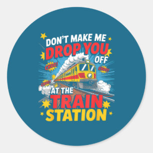 Sticker Rond Gare de Yellowstone Emmenez-les Conducteur de Trai