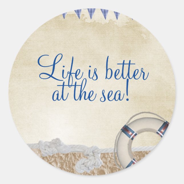 Sticker Rond Gareautrain sur le sable (Devant)