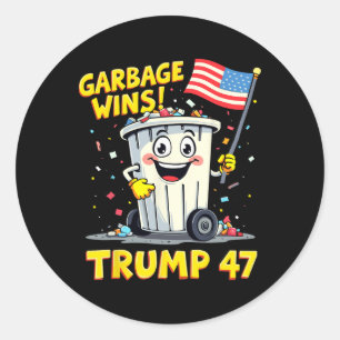 Sticker Rond Garge Wins Trump 47 Équipe Garge Pour Élec Trump 2