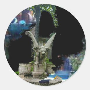 Sticker Rond Gargoyle