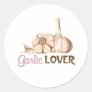 Sticker Rond Garlic Lover