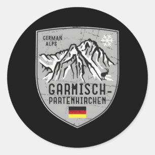 Sticker Rond Garmisch-Penkirchen Ski Bavaria Zugspitze