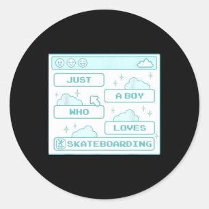 Sticker Rond Gars PC Ordinateur Geek Nerd Cool Joueur Qui Aime