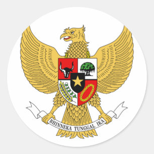 Sticker Rond Garuda Pancasila, t Armes Indonésie, Indonésie