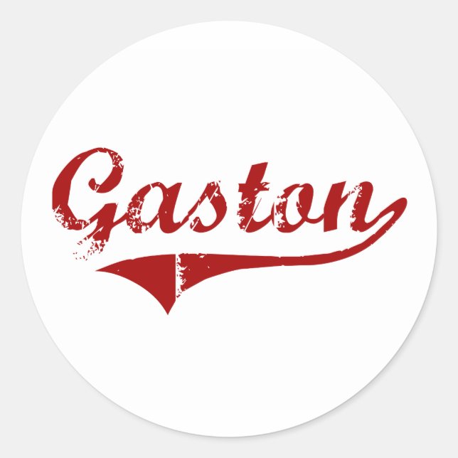 Sticker Rond Gaston Caroline du Sud Design classique (Devant)