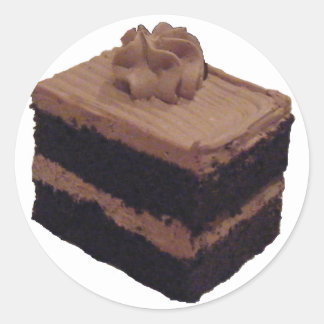 Sticker Rond Gâteau au chocolat