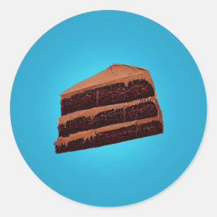 Sticker Rond Gâteau au chocolat