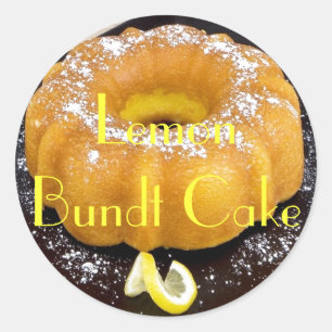 Sticker Rond Gâteau au citron