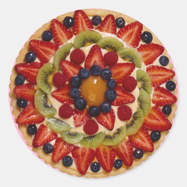 Sticker Rond Gâteau aux fruits (Devant)