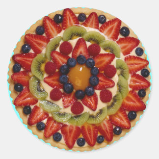 Sticker Rond Gâteau aux fruits