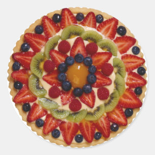 Sticker Rond Gâteau aux fruits