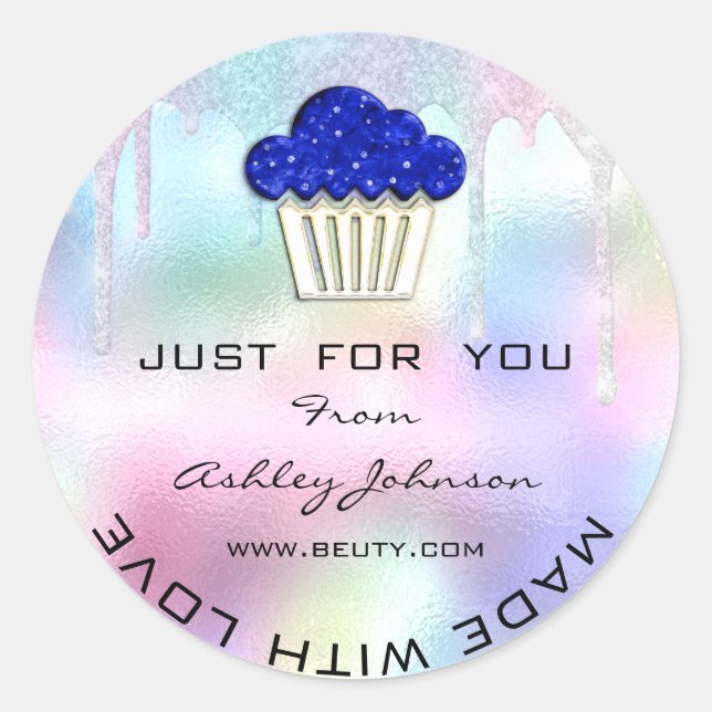 Sticker Rond Gâteau Boulangerie Maison Sweets Muffins Logo (Devant)