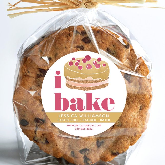 Sticker Rond Gâteau Bourgogne Rouge Or Pâtisserie Chef Cuisine  (Créateur téléchargé)