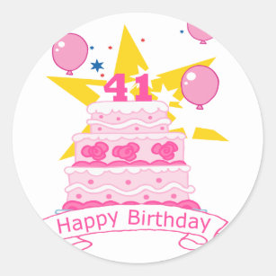 Autocollants Stickers Anniversaire 41 Ans Zazzle Fr