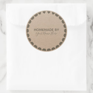 Sticker Rond Gâteau de biscuits fait maison Gâteau Vintage d'ar