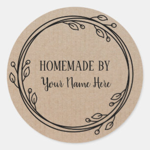Sticker Rond Gâteau de biscuits fait maison Gâteau Vintage d'ar