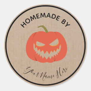 Sticker Rond Gâteau De Cookie Halloween Fait Maison Par Craft V
