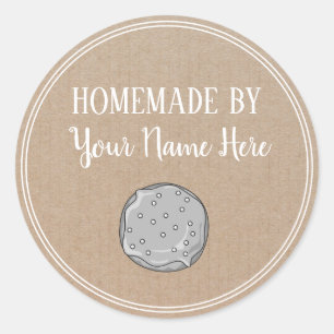 Sticker Rond Gâteau De Gâteau De Donut Fait Maison Par Artisana
