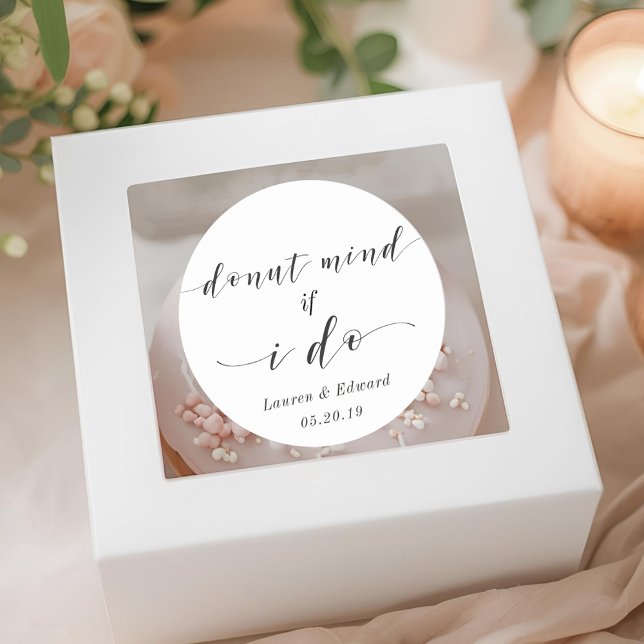 Sticker Rond Gâteau en forme de beignet moderne "Je ne dirais p (Créateur téléchargé)