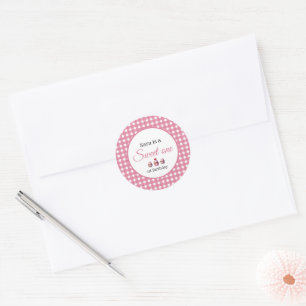 Sticker Rond Gâteau pour la fête d'anniversaire d'une fille de 