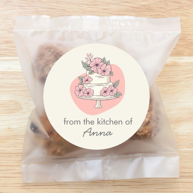 Sticker Rond Gâteau Sucré De La Cuisine de ajouter le nom (Créateur téléchargé)