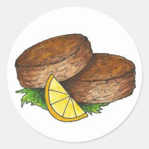 Sticker Rond Gâteaux de crabe MD Maryland Gâteaux de crabe épic