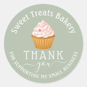 Sticker Rond Gâteaux Sucrés Merci pour votre commande de la bou