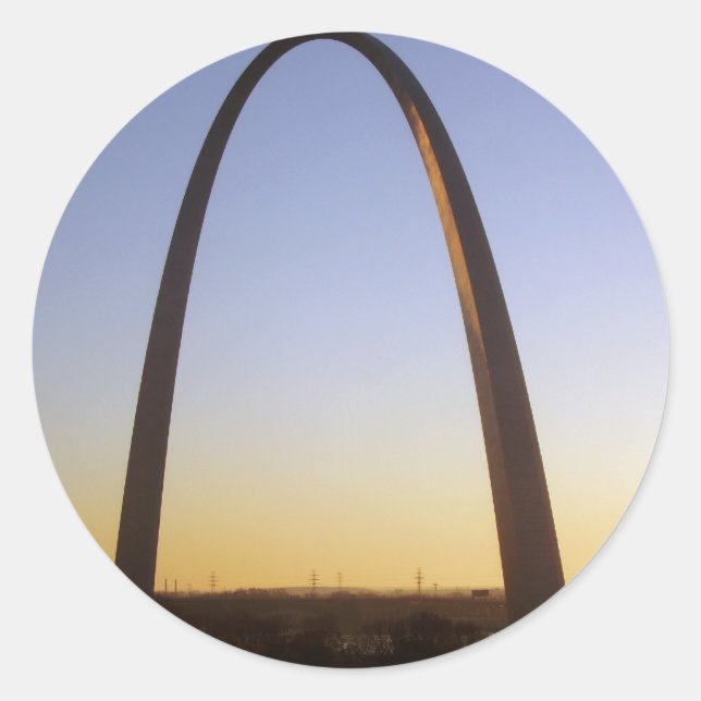 Sticker Rond Gateway Arch, St. Louis, MO (Devant)