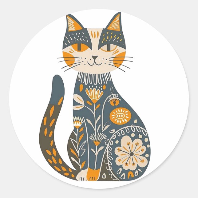 Sticker Rond Gatita mexicaine, (Devant)