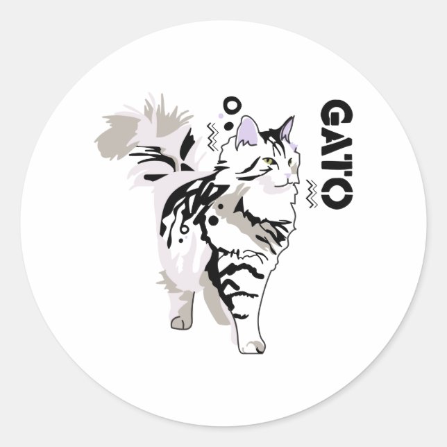 Sticker Rond Gato (Devant)