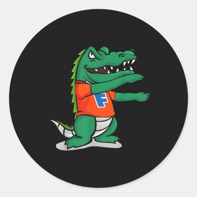 Sticker Rond Gator Chomp Gator Garçons Restez Hot (Devant)