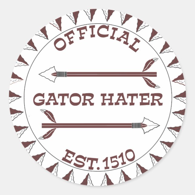 Sticker Rond Gator-Hater-est-garnet (Devant)
