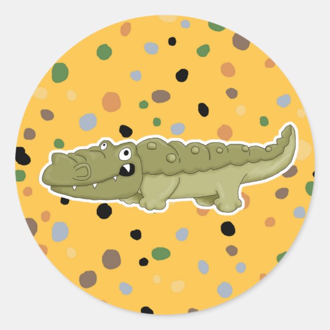Sticker Rond gator mignon (Devant)