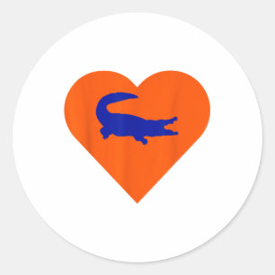 Sticker Rond Gators Shirt Dans Le Coeur J'Aime Gators _1