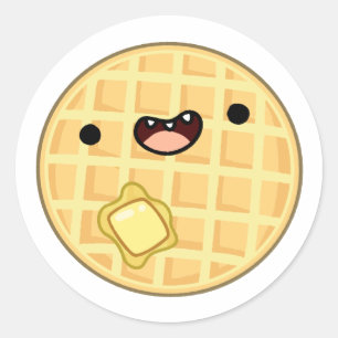 Sticker Rond gaufre au beurre de Cute Kawaii