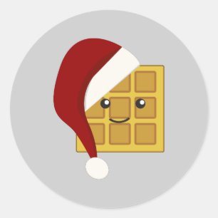 Sticker Rond gaufre de Noël