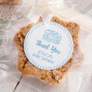 Sticker Rond Gaufres et Pyjamas Petit Déjeuner Garçon Baby Show