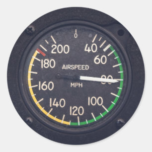 Sticker Rond Gauge de l'Airspeed