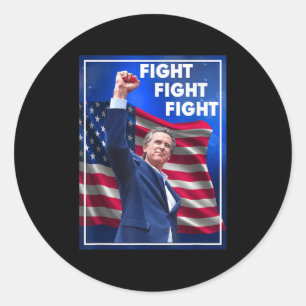 Sticker Rond Gavin Newsom Combattez Combattez Combattez, Drôle 