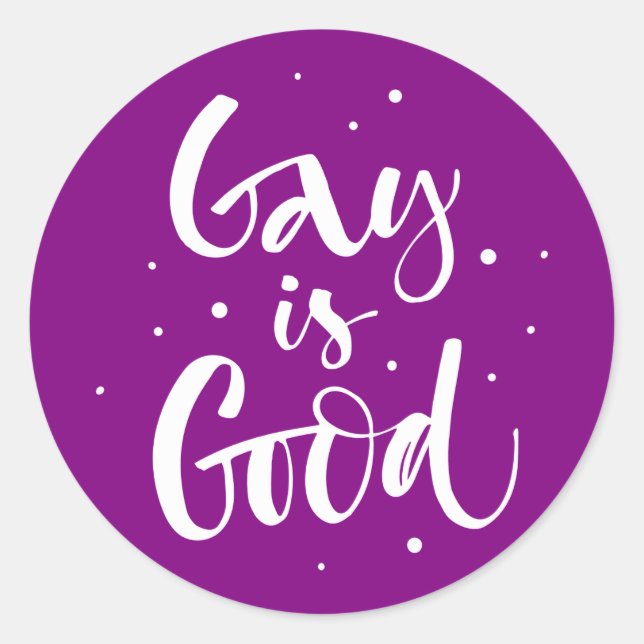 Sticker Rond Gay est bon (Devant)