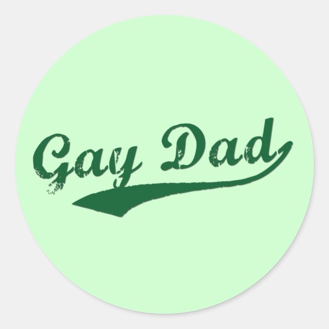 Sticker Rond Gay Papa (Devant)