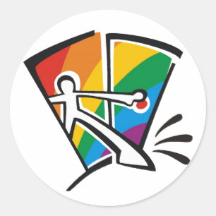 Sticker Rond Gay pride