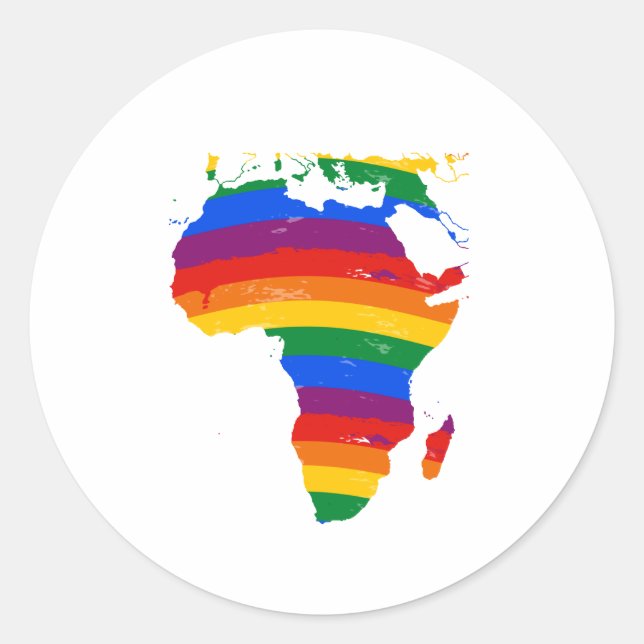 STICKER ROND GAY PRIDE AFRIQUE (Devant)