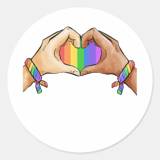 Sticker Rond Gay Pride Clothing Lgbt Rainbow (Devant)