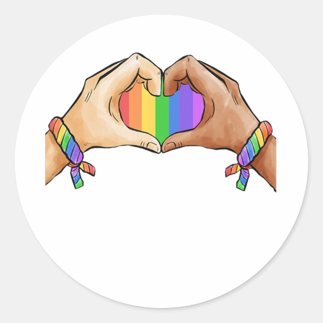 Sticker Rond Gay Pride Clothing Lgbt Rainbow (Devant)