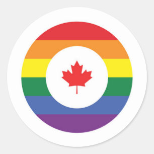 Sticker Rond Gay pride du Canada