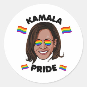 Sticker Rond Gay pride KAMALA