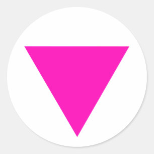Sticker Rond gay pride "PINK TRIANGLE"